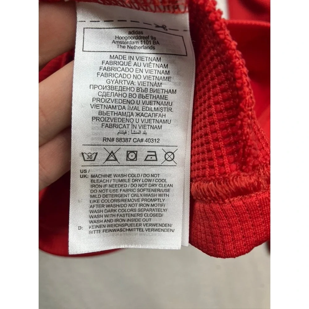 Adidas Men's Red 1/4 Zip‎ Long Sleeve Athletic Training Jacket Size S